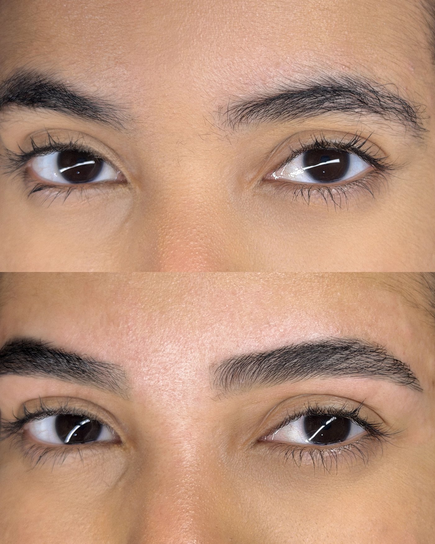 Antes e depois de design com tintura